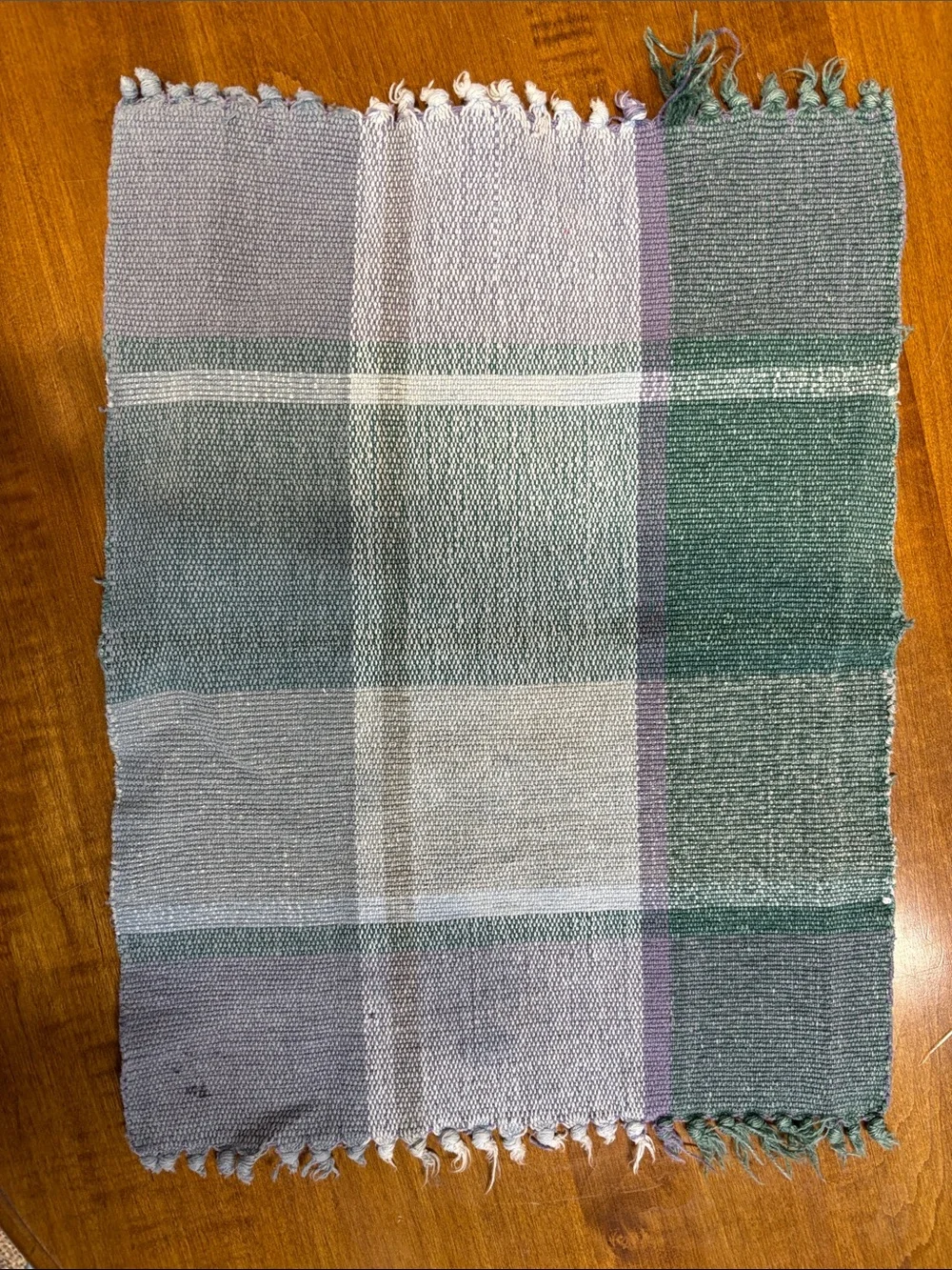 3 plaid woven placemats